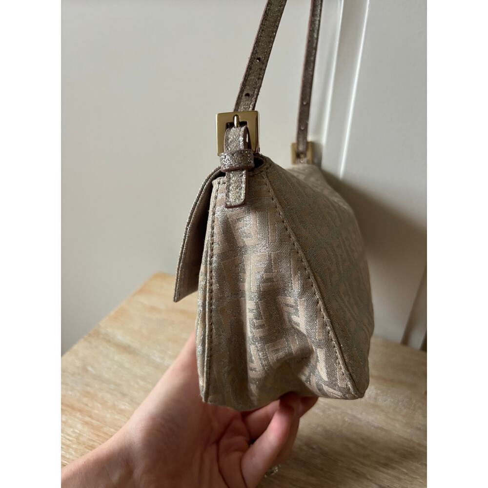 Fendi Metallic Zucchino Mini Mama Baguette Bag - Picture 4 of 13